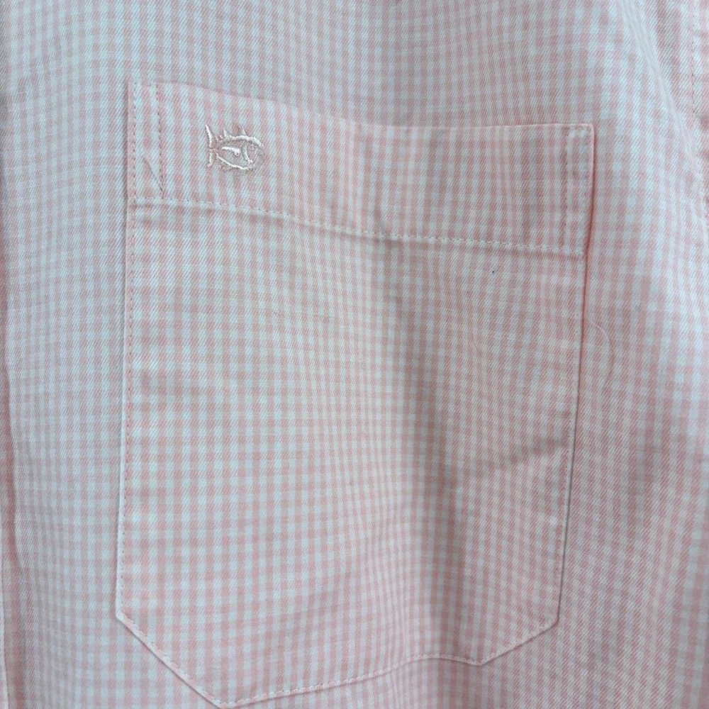 Southern Tide Mens Classic Fit Gingham Button Down Shirt Pink White Small S